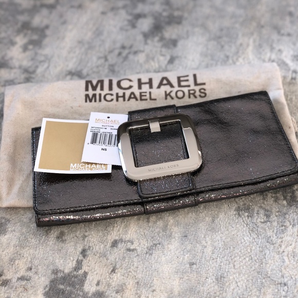 Michael Kors Sutton Clutch - Gunmetal - Picture 1 of 4